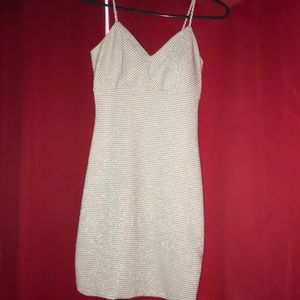 Sliver and white dress